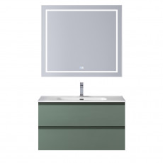 Тумба с раковиной подвесная BelBagno KRAFT-800-2C-SO-VO Еловый матовый, раковина белая BB800ETL