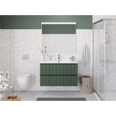 Тумба с раковиной подвесная BelBagno UNO-MINI-900-2C-SO-VO Еловый матовый, раковина белая BB-8099-3-90