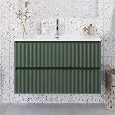 Тумба с раковиной подвесная BelBagno UNO-MINI-900-2C-SO-VO Еловый матовый, раковина белая BB-8099-3-90