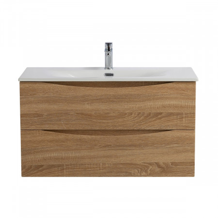 Тумба с раковиной подвесная BelBagno MARINO-CER-N-800-2C-SO-WO-P Rovere Bianco, раковина белая BB-8099-80 Тумба с раковиной подвесная BelBagno MARINO-CER-N-800-2C-SO-WO-P Rovere Bianco, раковина белая BB-8099-80
