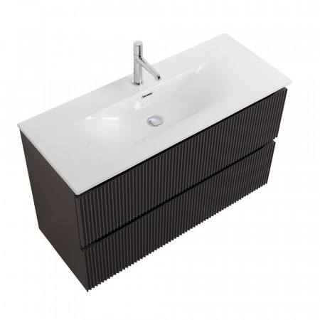 Тумба с раковиной подвесная BelBagno UNO-MINI-1000-2C-SO-GSO Темно-Серый матовый, раковина белая BB-8099-3-100 Тумба с раковиной подвесная BelBagno UNO-MINI-1000-2C-SO-GSO Темно-Серый матовый, раковина белая BB-8099-3-100