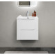 Тумба с раковиной подвесная BelBagno MARINO-CER-MINI-500-2C-SO-BO-P Bianco Opaco, раковина белая BB-8099-3-50 Тумба с раковиной подвесная BelBagno MARINO-CER-MINI-500-2C-SO-BO-P Bianco Opaco, раковина белая BB-8099-3-50