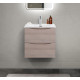 Тумба с раковиной подвесная BelBagno MARINO-CER-MINI-500-2C-SO-RG-P Rovere Grigio, раковина белая BB-8099-3-50 Тумба с раковиной подвесная BelBagno MARINO-CER-MINI-500-2C-SO-RG-P Rovere Grigio, раковина белая BB-8099-3-50