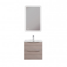 Тумба с раковиной подвесная BelBagno MARINO-CER-MINI-500-2C-SO-RG-P Rovere Grigio, раковина белая BB-8099-3-50