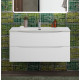 Тумба с раковиной подвесная BelBagno MARINO-CER-N-1000-2C-SO-BL-P Bianco Lucido, раковина белая BB-8099-100 Тумба с раковиной подвесная BelBagno MARINO-CER-N-1000-2C-SO-BL-P Bianco Lucido, раковина белая BB-8099-100