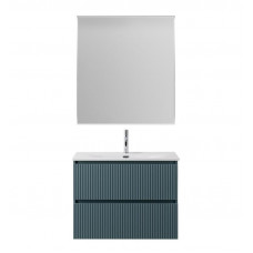 Тумба с раковиной подвесная BelBagno UNO-MINI-800-2C-SO-AO Голубой матовый, раковина белая BB-8099-3-80