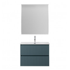 Тумба с раковиной подвесная BelBagno UNO-MINI-800-2C-SO-AO Голубой матовый, раковина белая BB-8099-3-80