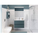 Тумба с раковиной подвесная BelBagno UNO-MINI-800-2C-SO-AO Голубой матовый, раковина белая BB-8099-3-80 Тумба с раковиной подвесная BelBagno UNO-MINI-800-2C-SO-AO Голубой матовый, раковина белая BB-8099-3-80