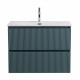 Тумба с раковиной подвесная BelBagno UNO-MINI-800-2C-SO-AO Голубой матовый, раковина белая BB-8099-3-80 Тумба с раковиной подвесная BelBagno UNO-MINI-800-2C-SO-AO Голубой матовый, раковина белая BB-8099-3-80