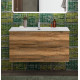 Тумба с раковиной подвесная BelBagno MARINO-CER-N-1000-2C-SO-RR-P Rovere Rustico, раковина белая BB-8099-100 Тумба с раковиной подвесная BelBagno MARINO-CER-N-1000-2C-SO-RR-P Rovere Rustico, раковина белая BB-8099-100