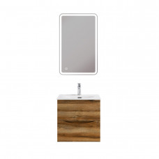 Тумба с раковиной подвесная BelBagno MARINO-CER-MINI-500-2C-SO-RR-P Rovere Rustico, раковина белая BB-8099-3-50