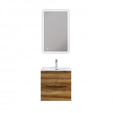 Тумба с раковиной подвесная BelBagno MARINO-CER-MINI-500-2C-SO-RR-P Rovere Rustico, раковина белая BB-8099-3-50