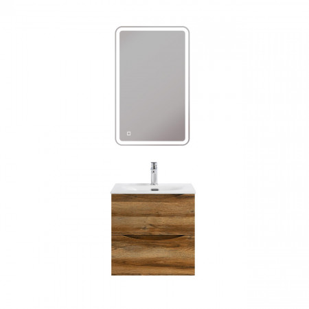 Тумба с раковиной подвесная BelBagno MARINO-CER-MINI-500-2C-SO-RR-P Rovere Rustico, раковина белая BB-8099-3-50 Тумба с раковиной подвесная BelBagno MARINO-CER-MINI-500-2C-SO-RR-P Rovere Rustico, раковина белая BB-8099-3-50
