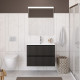 Тумба с раковиной подвесная BelBagno UNO-900-2C-SO-GSO Темно-Серый матовый, раковина белая BB-8099-90 Тумба с раковиной подвесная BelBagno UNO-900-2C-SO-GSO Темно-Серый матовый, раковина белая BB-8099-90