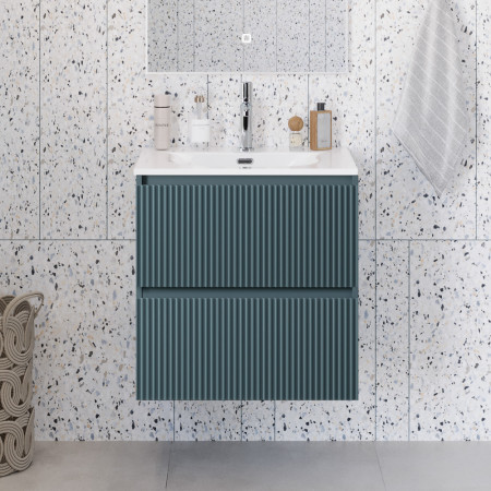 Тумба с раковиной подвесная BelBagno UNO-MINI-500-2C-SO-AO Голубой матовый, раковина белая BB-8099-3-50 Тумба с раковиной подвесная BelBagno UNO-MINI-500-2C-SO-AO Голубой матовый, раковина белая BB-8099-3-50