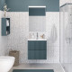 Тумба с раковиной подвесная BelBagno UNO-MINI-500-2C-SO-AO Голубой матовый, раковина белая BB-8099-3-50 Тумба с раковиной подвесная BelBagno UNO-MINI-500-2C-SO-AO Голубой матовый, раковина белая BB-8099-3-50