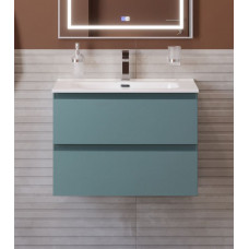 Тумба с раковиной подвесная BelBagno KRAFT-700-2C-SO-AO Голубой матовый, раковина белая BB700ETL