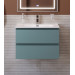 Тумба с раковиной подвесная BelBagno KRAFT-700-2C-SO-AO Голубой матовый, раковина белая BB700ETL