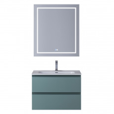 Тумба с раковиной подвесная BelBagno KRAFT-700-2C-SO-AO Голубой матовый, раковина белая BB700ETL