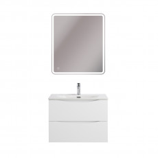 Тумба с раковиной подвесная BelBagno MARINO-CER-N-700-2C-SO-BL-P Bianco Lucido, раковина белая BB-8099-70