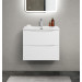 Тумба с раковиной подвесная BelBagno MARINO-CER-MINI-600-2C-SO-BL-P Bianco Lucido, раковина белая BB-8099-3-60