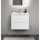 Тумба с раковиной подвесная BelBagno MARINO-CER-MINI-600-2C-SO-BL-P Bianco Lucido, раковина белая BB-8099-3-60 Тумба с раковиной подвесная BelBagno MARINO-CER-MINI-600-2C-SO-BL-P Bianco Lucido, раковина белая BB-8099-3-60