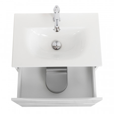 Тумба с раковиной подвесная BelBagno MARINO-CER-MINI-600-2C-SO-BL-P Bianco Lucido, раковина белая BB-8099-3-60 Тумба с раковиной подвесная BelBagno MARINO-CER-MINI-600-2C-SO-BL-P Bianco Lucido, раковина белая BB-8099-3-60