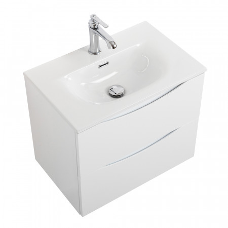 Тумба с раковиной подвесная BelBagno MARINO-CER-MINI-600-2C-SO-BL-P Bianco Lucido, раковина белая BB-8099-3-60 Тумба с раковиной подвесная BelBagno MARINO-CER-MINI-600-2C-SO-BL-P Bianco Lucido, раковина белая BB-8099-3-60
