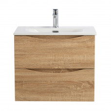 Тумба с раковиной подвесная BelBagno MARINO-CER-N-700-2C-SO-WO-P Rovere Bianco, раковина белая BB-8099-70