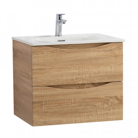 Тумба с раковиной подвесная BelBagno MARINO-CER-N-700-2C-SO-WO-P Rovere Bianco, раковина белая BB-8099-70 Тумба с раковиной подвесная BelBagno MARINO-CER-N-700-2C-SO-WO-P Rovere Bianco, раковина белая BB-8099-70