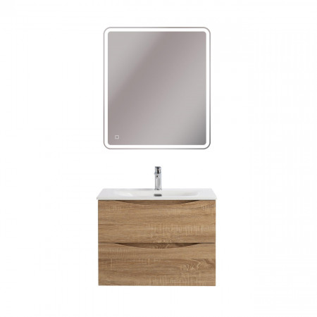 Тумба с раковиной подвесная BelBagno MARINO-CER-N-700-2C-SO-WO-P Rovere Bianco, раковина белая BB-8099-70 Тумба с раковиной подвесная BelBagno MARINO-CER-N-700-2C-SO-WO-P Rovere Bianco, раковина белая BB-8099-70