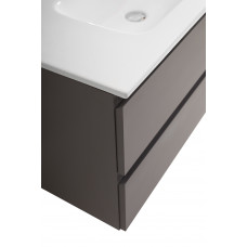 Тумба с раковиной подвесная BelBagno KRAFT-800-2C-SO-GSO Темно-Серый матовый, раковина белая BB800ETL