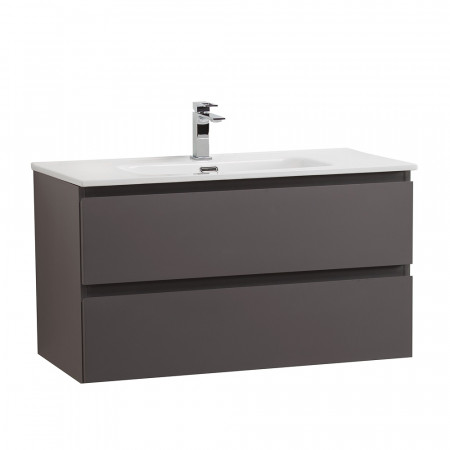 Тумба с раковиной подвесная BelBagno KRAFT-800-2C-SO-GSO Темно-Серый матовый, раковина белая BB800ETL Тумба с раковиной подвесная BelBagno KRAFT-800-2C-SO-GSO Темно-Серый матовый, раковина белая BB800ETL
