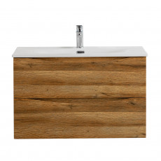 Тумба с раковиной подвесная BelBagno MARINO-CER-N-900-2C-SO-RR-P Rovere Rustico, раковина белая BB-8099-90