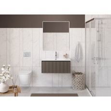 Тумба с раковиной подвесная BelBagno UNO-800-1C-SO-СO Бежевый матовый, раковина белая BB-8099-80