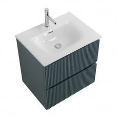 Тумба с раковиной подвесная BelBagno UNO-700-2C-SO-AO Голубой матовый, раковина белая BB-8099-70