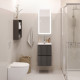 Тумба с раковиной подвесная BelBagno UNO-MINI-400-2C-SO-GSO Темно-Серый матовый, раковина белая BB-8099-3-40 Тумба с раковиной подвесная BelBagno UNO-MINI-400-2C-SO-GSO Темно-Серый матовый, раковина белая BB-8099-3-40