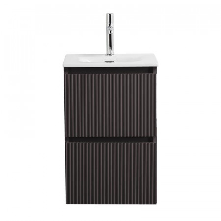 Тумба с раковиной подвесная BelBagno UNO-MINI-400-2C-SO-GSO Темно-Серый матовый, раковина белая BB-8099-3-40 Тумба с раковиной подвесная BelBagno UNO-MINI-400-2C-SO-GSO Темно-Серый матовый, раковина белая BB-8099-3-40