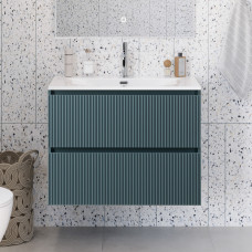 Тумба с раковиной подвесная BelBagno UNO-MINI-700-2C-SO-AO Голубой матовый, раковина белая BB-8099-3-70