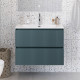 Тумба с раковиной подвесная BelBagno UNO-MINI-700-2C-SO-AO Голубой матовый, раковина белая BB-8099-3-70 Тумба с раковиной подвесная BelBagno UNO-MINI-700-2C-SO-AO Голубой матовый, раковина белая BB-8099-3-70