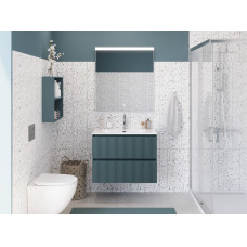 Тумба с раковиной подвесная BelBagno UNO-MINI-700-2C-SO-AO Голубой матовый, раковина белая BB-8099-3-70