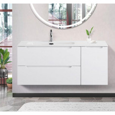 Подвесная тумба с раковиной BelBagno ETNA 120 Bianco Lucido левая, ETNA-1200-2C-1A-SO-BL-L + BB1200ETL-L