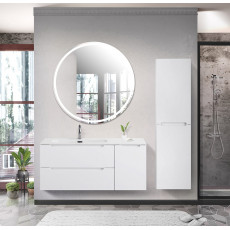 Подвесная тумба с раковиной BelBagno ETNA 120 Bianco Lucido левая, ETNA-1200-2C-1A-SO-BL-L + BB1200ETL-L