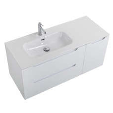 Подвесная тумба с раковиной BelBagno ETNA 120 Bianco Lucido левая, ETNA-1200-2C-1A-SO-BL-L + BB1200ETL-L