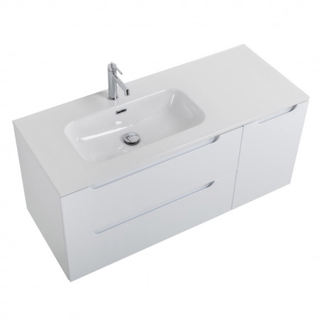 Подвесная тумба с раковиной BelBagno ETNA 120 Bianco Lucido левая, ETNA-1200-2C-1A-SO-BL-L + BB1200ETL-L Подвесная тумба с раковиной BelBagno ETNA 120 Bianco Lucido левая, ETNA-1200-2C-1A-SO-BL-L + BB1200ETL-L