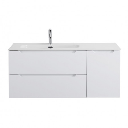 Подвесная тумба с раковиной BelBagno ETNA 120 Bianco Lucido левая, ETNA-1200-2C-1A-SO-BL-L + BB1200ETL-L Подвесная тумба с раковиной BelBagno ETNA 120 Bianco Lucido левая, ETNA-1200-2C-1A-SO-BL-L + BB1200ETL-L
