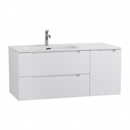 Подвесная тумба с раковиной BelBagno ETNA 120 Bianco Lucido левая, ETNA-1200-2C-1A-SO-BL-L + BB1200ETL-L Подвесная тумба с раковиной BelBagno ETNA 120 Bianco Lucido левая, ETNA-1200-2C-1A-SO-BL-L + BB1200ETL-L