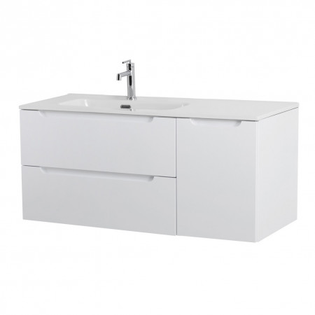 Подвесная тумба с раковиной BelBagno ETNA 120 Bianco Lucido левая, ETNA-1200-2C-1A-SO-BL-L + BB1200ETL-L Подвесная тумба с раковиной BelBagno ETNA 120 Bianco Lucido левая, ETNA-1200-2C-1A-SO-BL-L + BB1200ETL-L