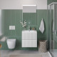 Тумба с раковиной подвесная BelBagno UNO-MINI-500-2C-SO-BO Bianco Opaco, раковина белая BB-8099-3-50 Тумба с раковиной подвесная BelBagno UNO-MINI-500-2C-SO-BO Bianco Opaco, раковина белая BB-8099-3-50