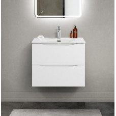Тумба с раковиной подвесная BelBagno MARINO-CER-MINI-600-2C-SO-BO-P Bianco Opaco, раковина белая BB-8099-3-60